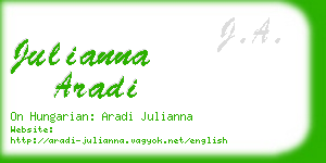 julianna aradi business card